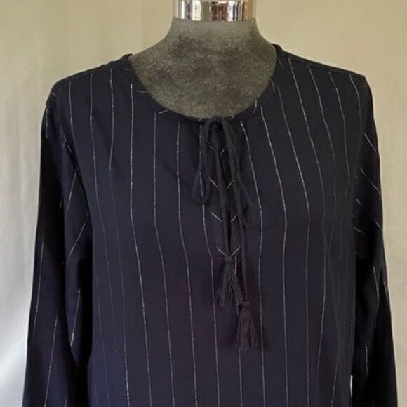 Rails Lydia Panama Stripe Navy Dress Size Medium - Picture 1 of 12
